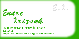 endre krizsak business card